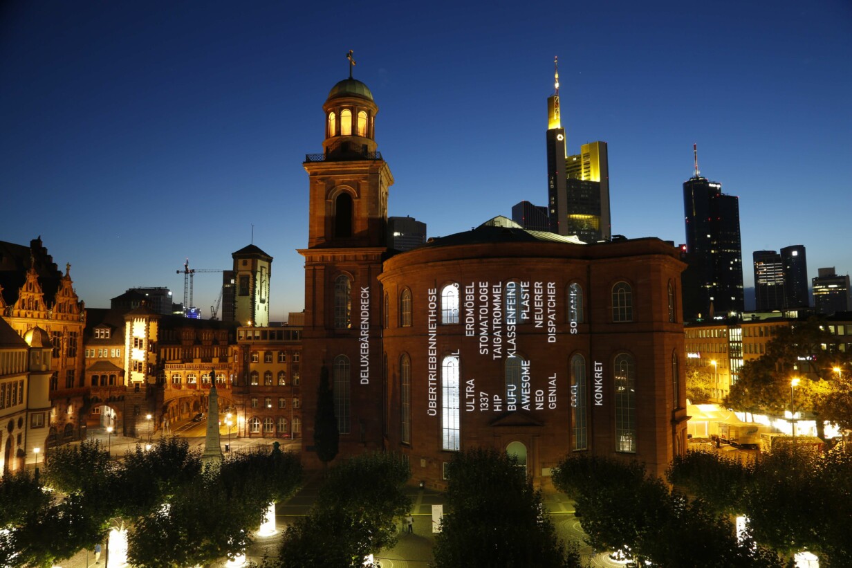 Museum und Kultur | Projektion auf die Fassade der Paulskirche in Frankfurt
